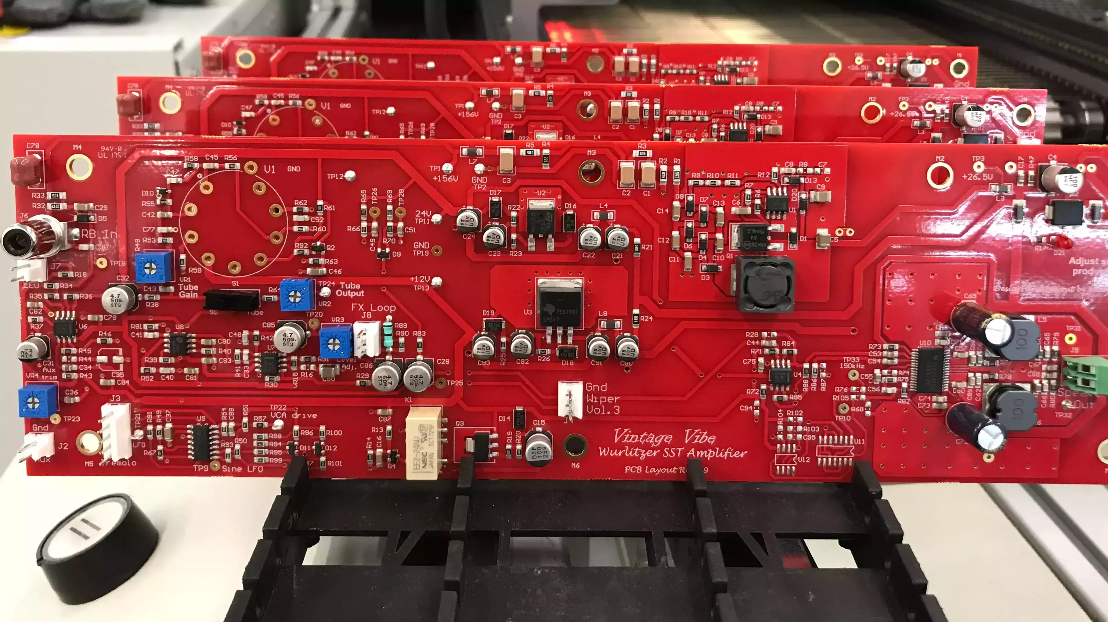 Red Hot PCB: Dual Preamp Piano Amplifier