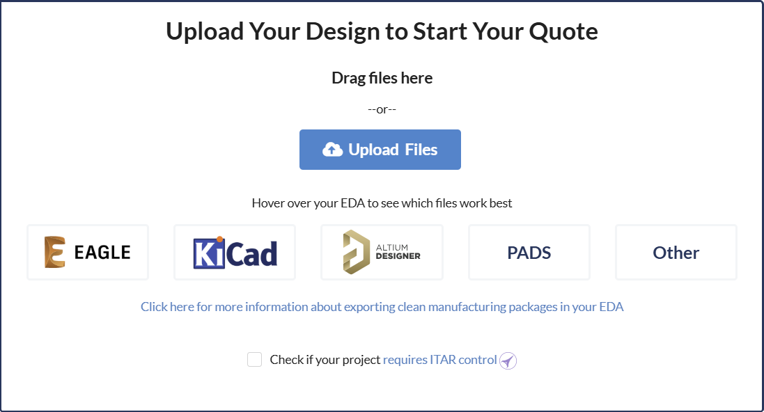 MacroFab platform upload screen